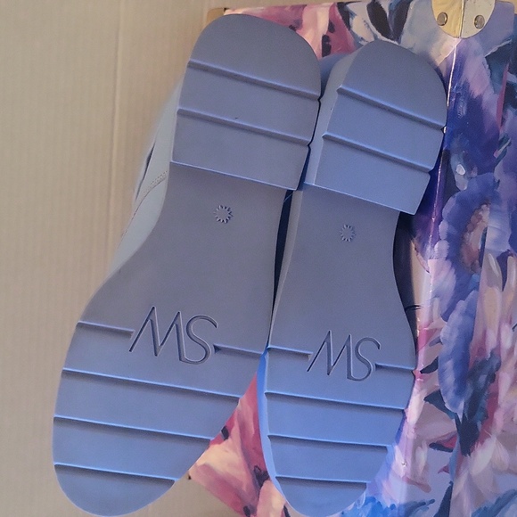 STUART WEITZMAN MCKENZEE BLUE LETHER  LACE-UP  ANKLE COMBAT BOOTS WOMANS SIZE 7B - Picture 7 of 11